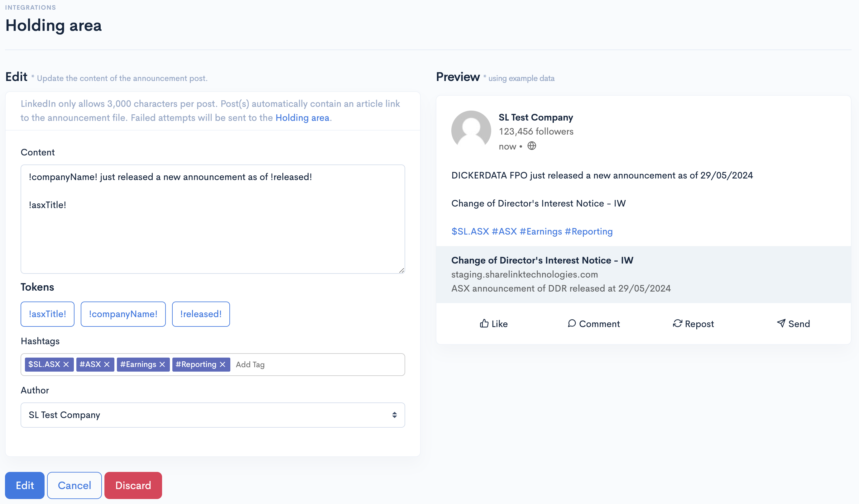 Share Link Holding Area Edit Share Link Holding Area Edit