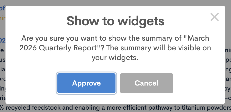 Share Link Show To Widgets